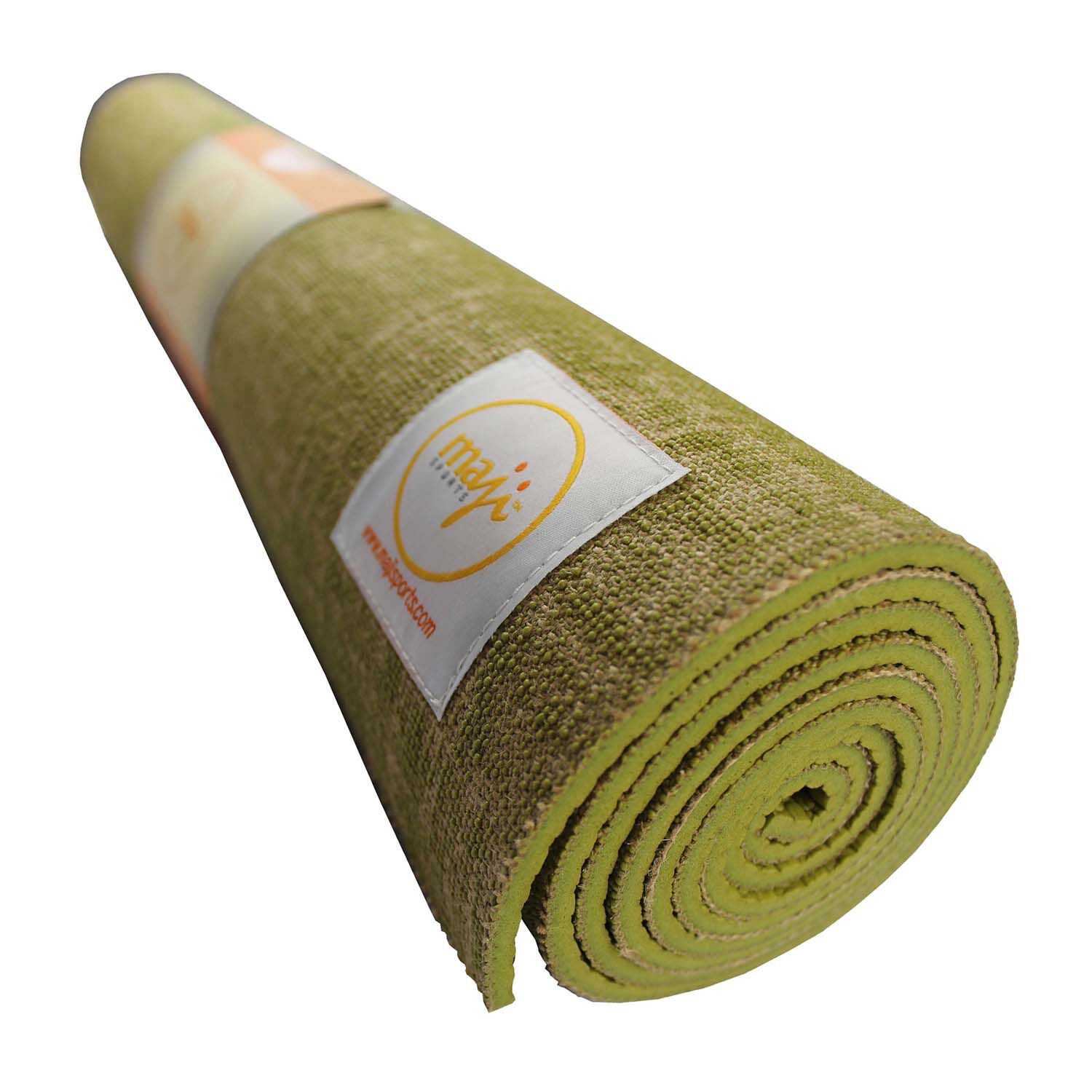 Maji Sports Jute Premium Yoga Mat Moss 24 x 68 x 4.5mm GNC